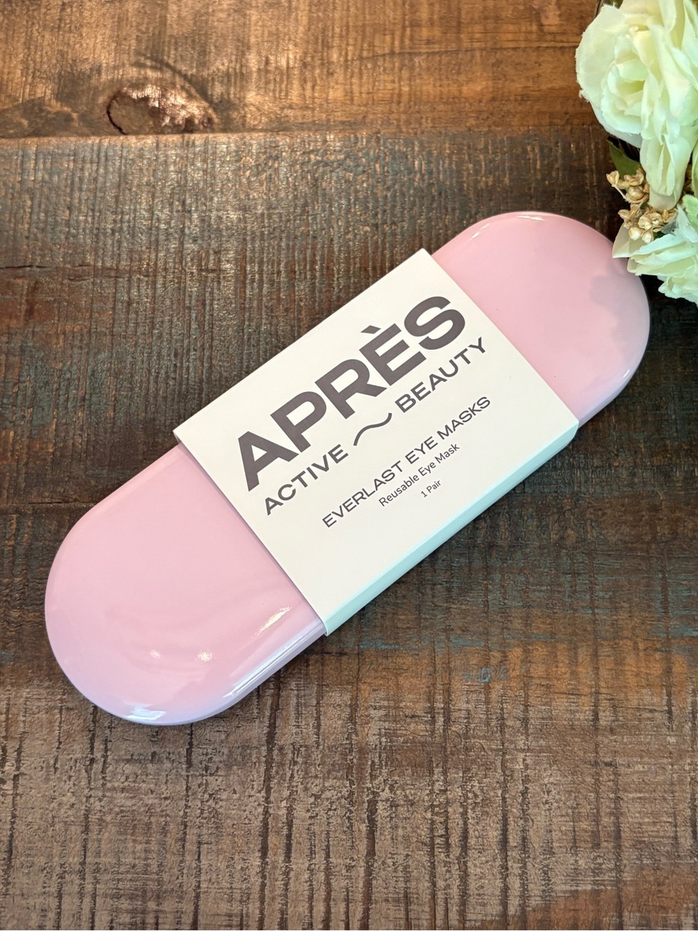 New APRES Active Beauty EVERLAST Reusable EYE MASKS in PINK CASE **HTF**